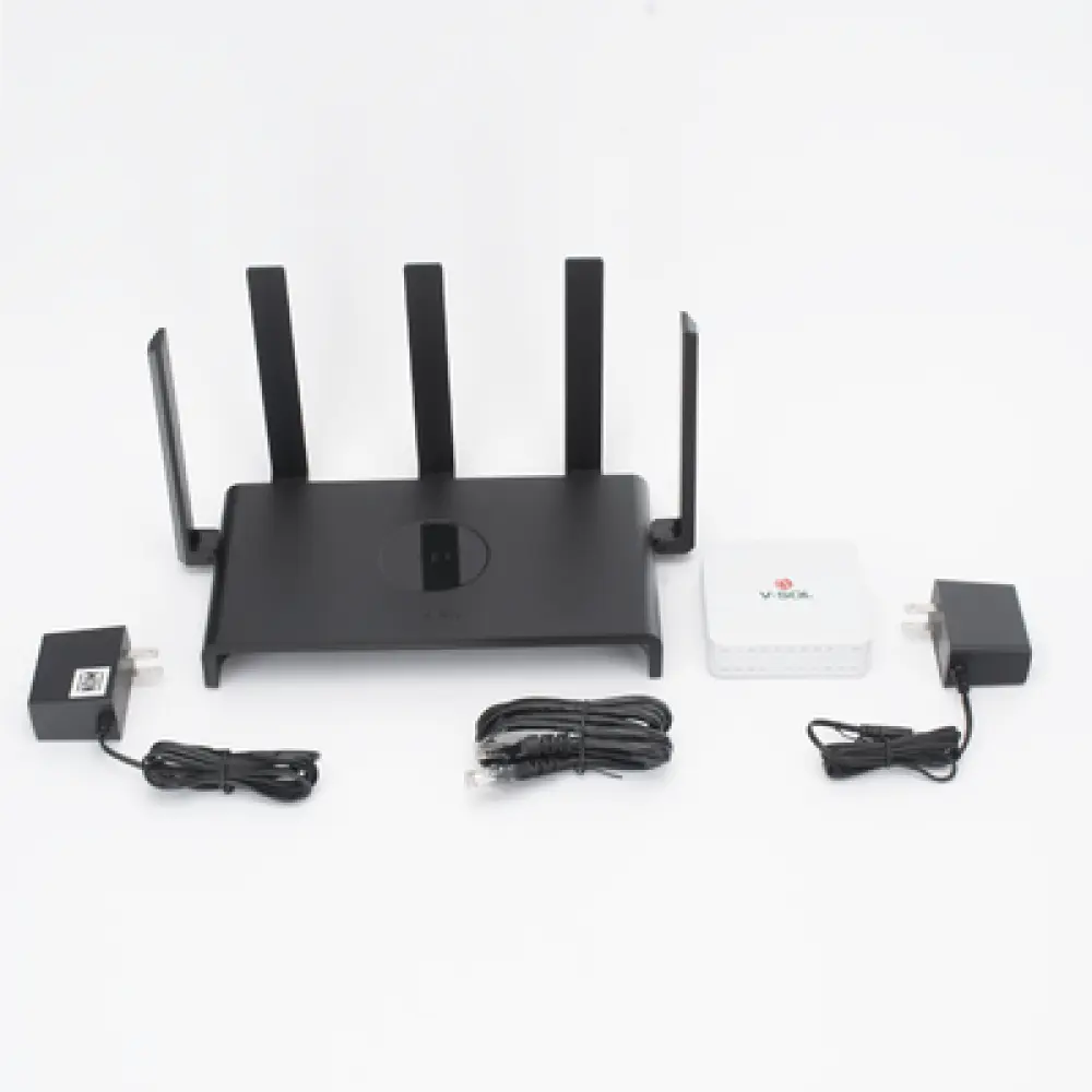 Kit ONU Bridge Dual GPON/EPON / Router Home Mesh Wi-Fi 5 / 2.4/5 GHz / 5 Antenas 4.5-5.5 dBi / Cobertura Extendida