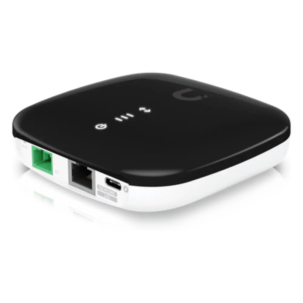 ONU XG-PON / 10 Gbps Bajada / 2.5 Gbps Subida / Alcance 20 km (12.4 mi) / SC/APC / Puerto 2.5GbE / Gestión UISP