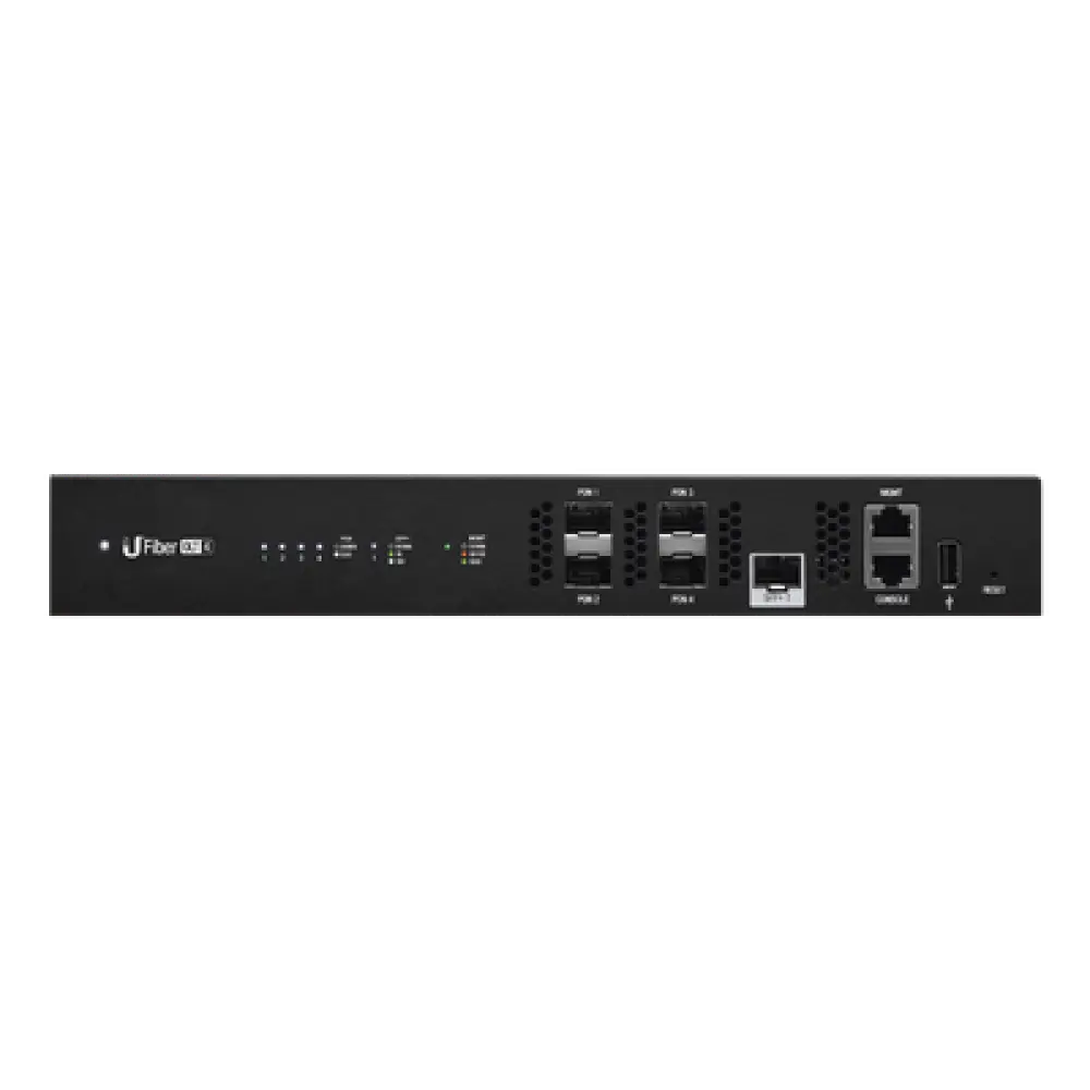 Terminal de Línea Óptica GPON / 4 Puertos SFP GPON / 1 Puerto SFP+ 10 G / 512 ONUs Concurrentes / 20 km (12.4 mi) / Rack 1U