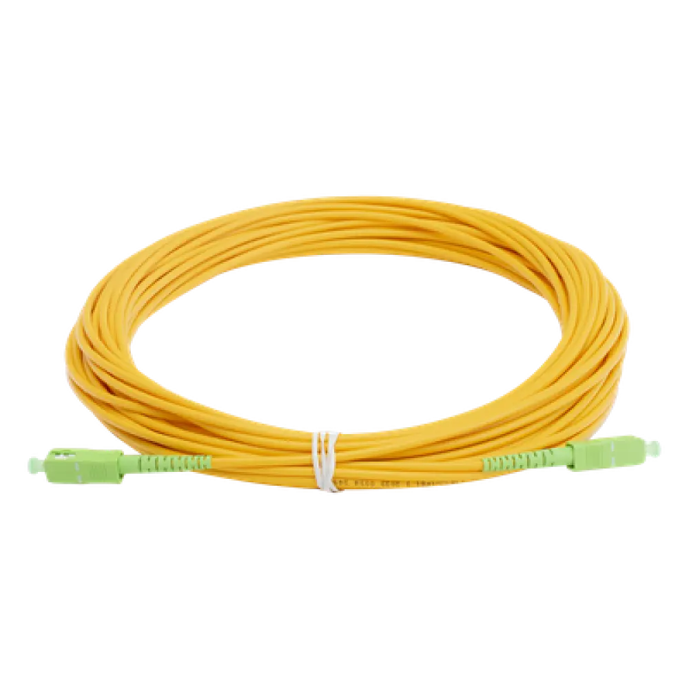 Jumper de Fibra Óptica / SC/APC a SC/APC / Monomodo OS2 / 15 m (49.21 ft) / Simplex / 3 mm