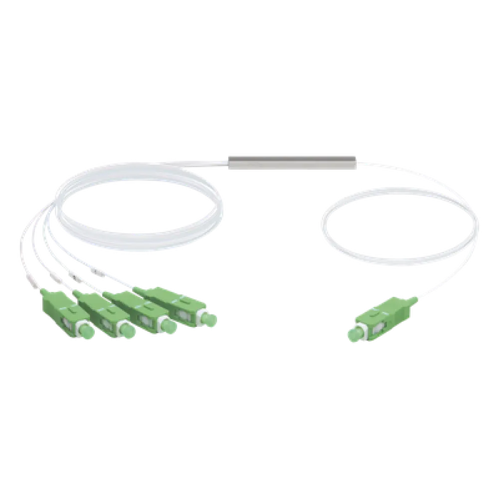 Divisor Óptico PLC / 1x4 / SC/APC / Pérdida ≤7.4 dB / GPON / Rango 1260-1650 nm / -40 a 85 °C