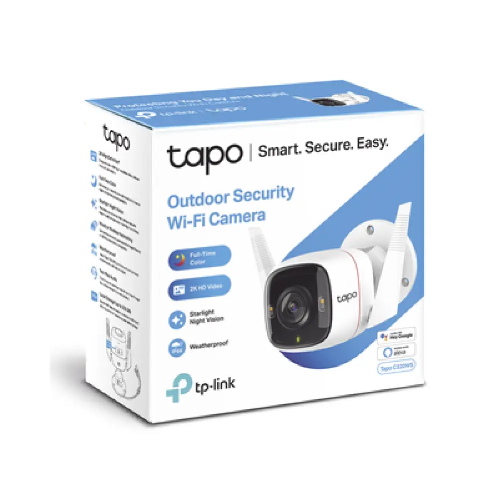Cámara Bala IP / 4 Megapixel 2K QHD / Wi-Fi 2.4 GHz / Ethernet 10/100 Mbps / IR 30 m (98.4 ft) / Starlight Color / IP66 / Audio Bidireccional / Micro SD 256 GB