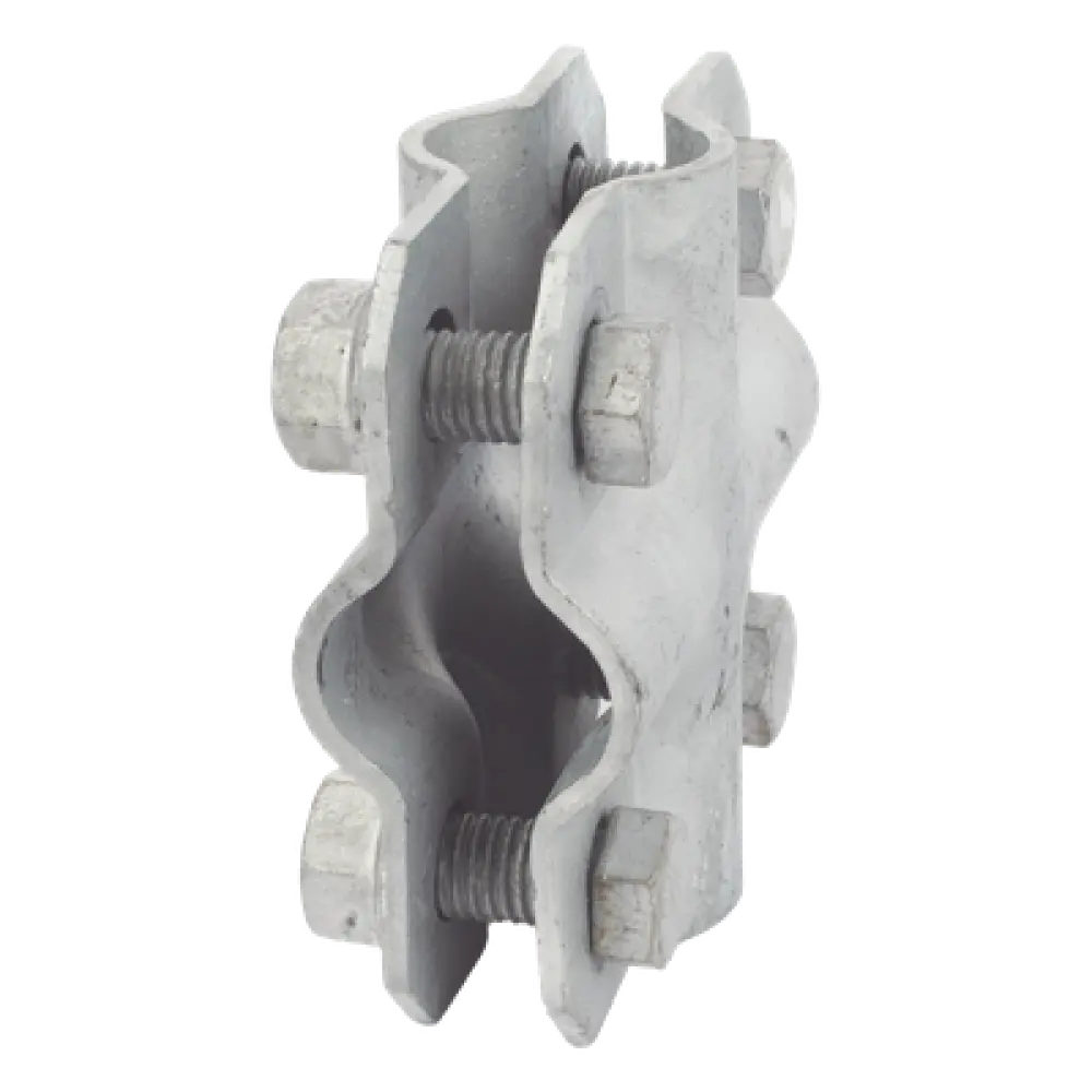Placa Crucero / Acero Galvanizado / Agarre 1000N / Cable hasta 18.2 mm / 0.06 ft