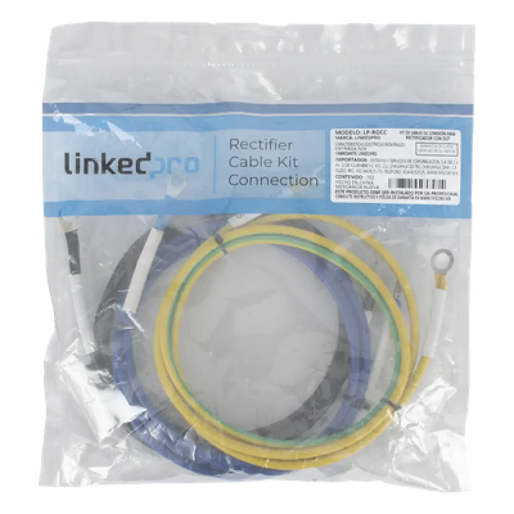 Kit de Cables de Conexión para Rectificador / 48 VDC / 1.5 m (4.9 ft) / Cobre / Modular