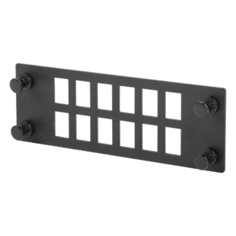 Placa para Adaptadores de Fibra Óptica / 12 Posiciones / Compatible con Gabinetes FPONE3 y FPONE4 / 4.53' x 41.6' x 5.12'