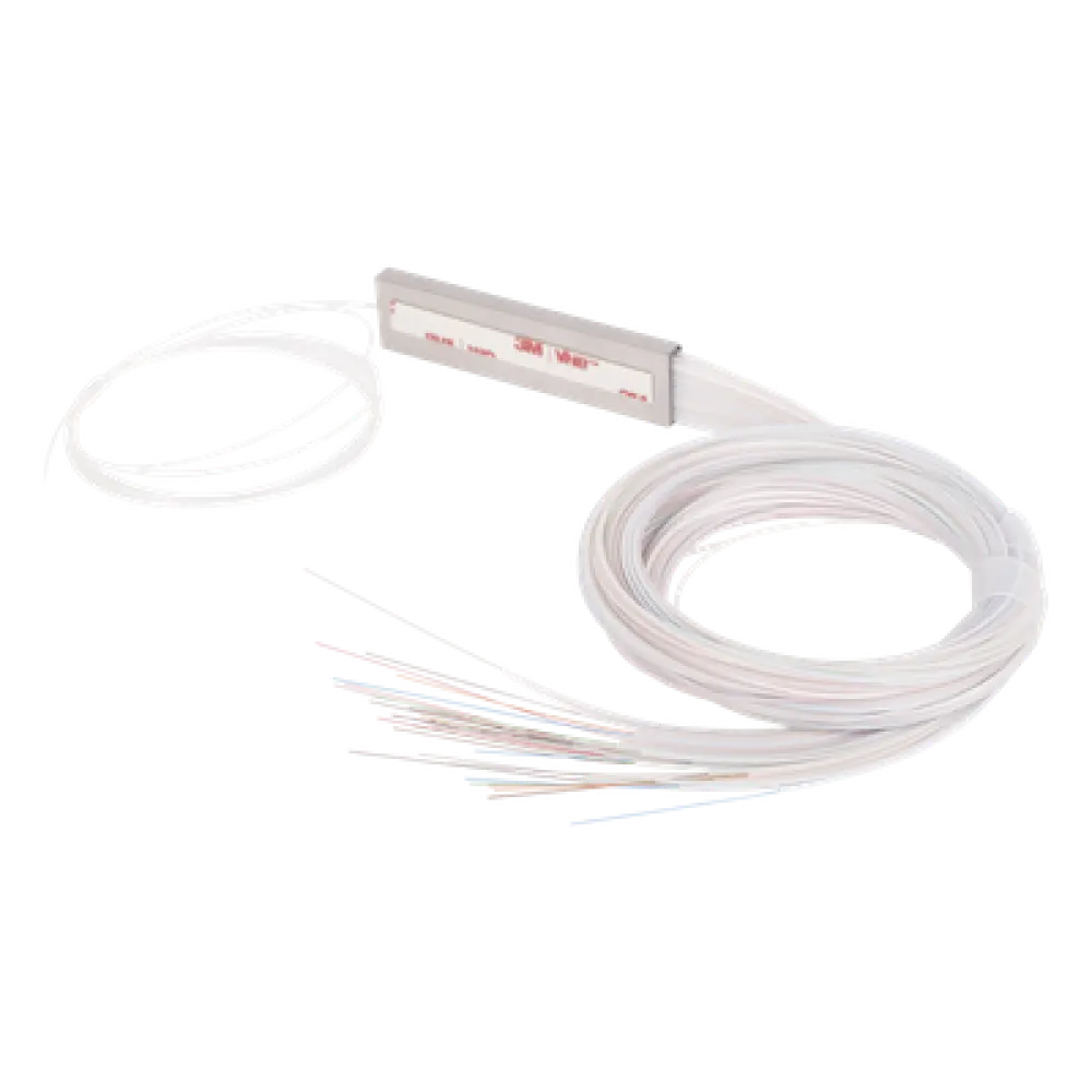 Divisor Óptico PLC / 1x32 / Pérdida de Inserción 16.6 dB / Fusión Directa / Rango -40 a 85°C / G.657A / 1260-1650 nm