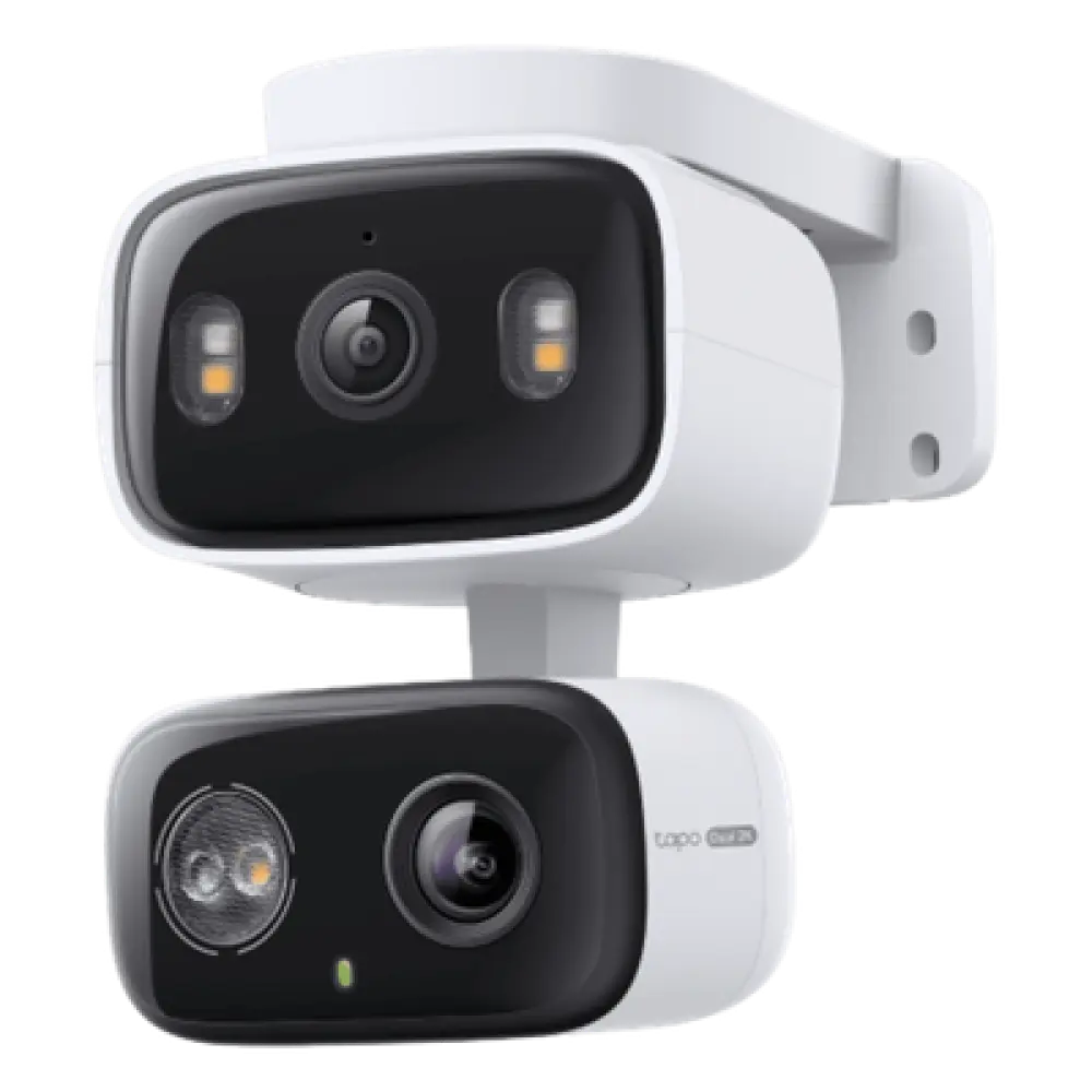 Cámara IP Dual PTZ / Dual Lente 2K+2K / 3 Megapixel cada lente / Seguimiento Sincronizado / Visión Nocturna a Color / IP65 / Audio Bidireccional