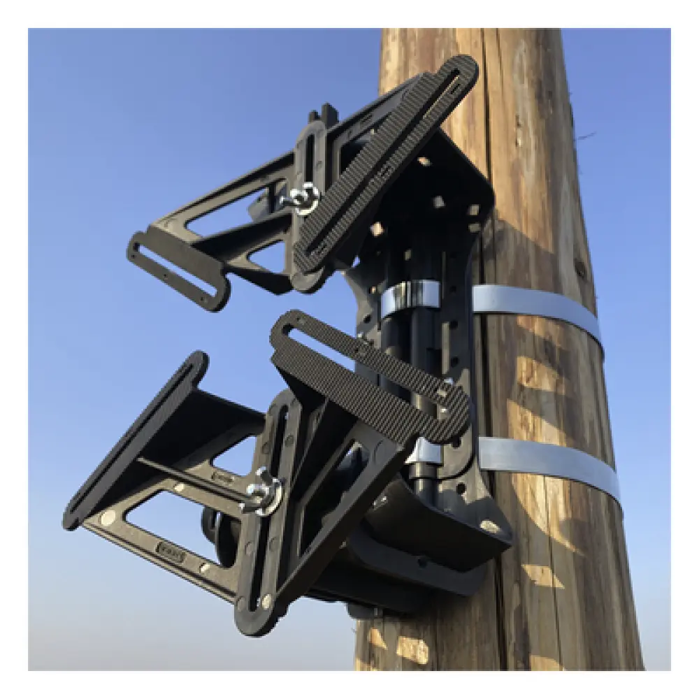 Bracket de Montaje / Bastidor en X / 4 Puntos de Fijación / Compatible 90% Cajas de Empalme / Plástico UV / 2 Piezas