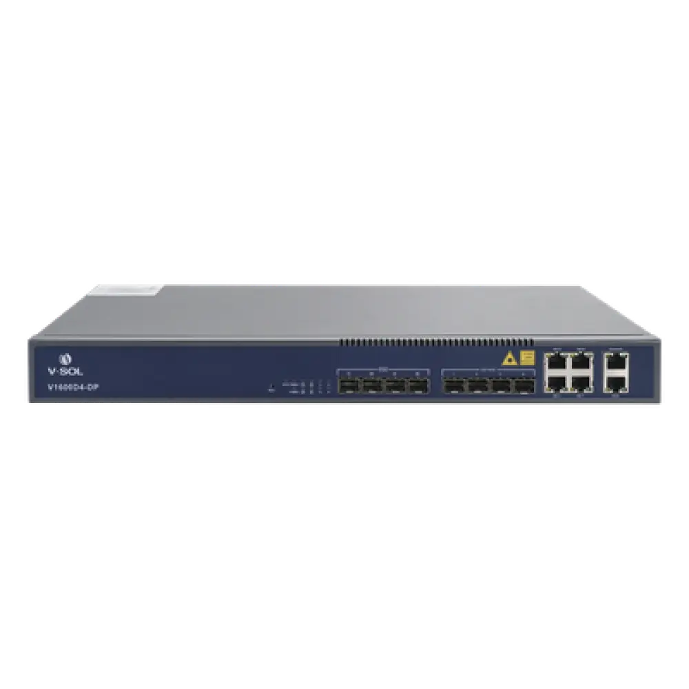 OLT EPON / 4 Puertos PON / 8 Puertos Uplink RJ45+SFP / 256 ONUs / 20 km / Rack 1U
