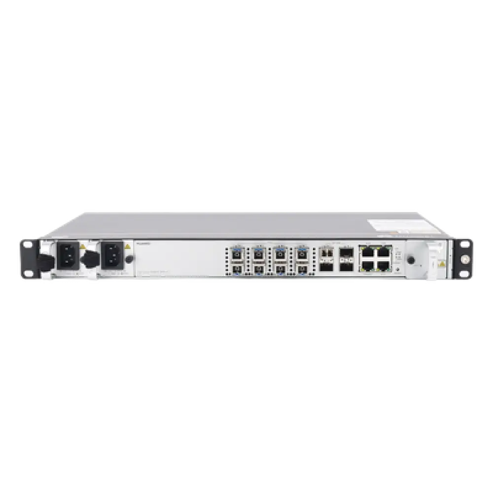 OLT GPON / 8 Puertos / 4 Uplink 10GE/GE / 256 ONTs / Split 1:32 / Doble Fuente AC / 1 UR