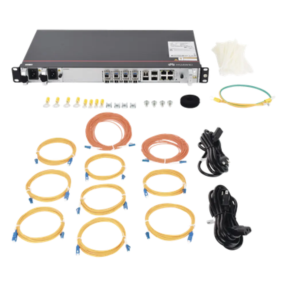OLT GPON / 8 Puertos / 4 Uplink 10GE/GE / 256 ONTs / Split 1:32 / Doble Fuente AC / 1 UR