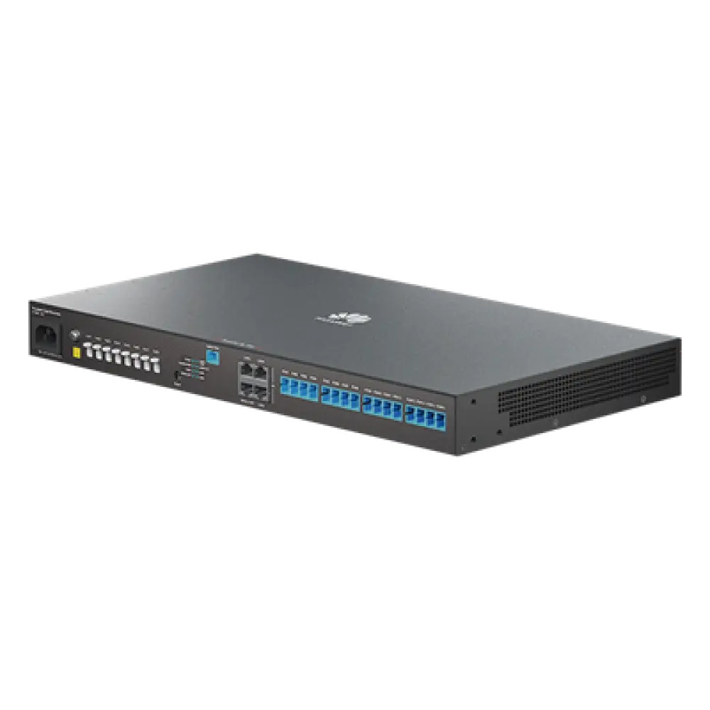 Gateway Óptico Empresarial / 4 Puertos GE / 1 Puerto XGPON / 8 Puertos PoF / 16 Puertos GPON / Wi-Fi Roaming / VPN / Firewall