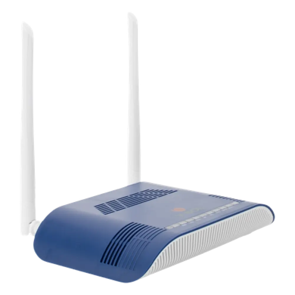 ONU Dual GPON/EPON / Wi-Fi 2.4 GHz 300 Mbps / 1 Puerto LAN Gigabit / 1 Puerto LAN Fast Ethernet / 1 Puerto FXS / 1 Puerto CATV / 2 Antenas 5 dBi
