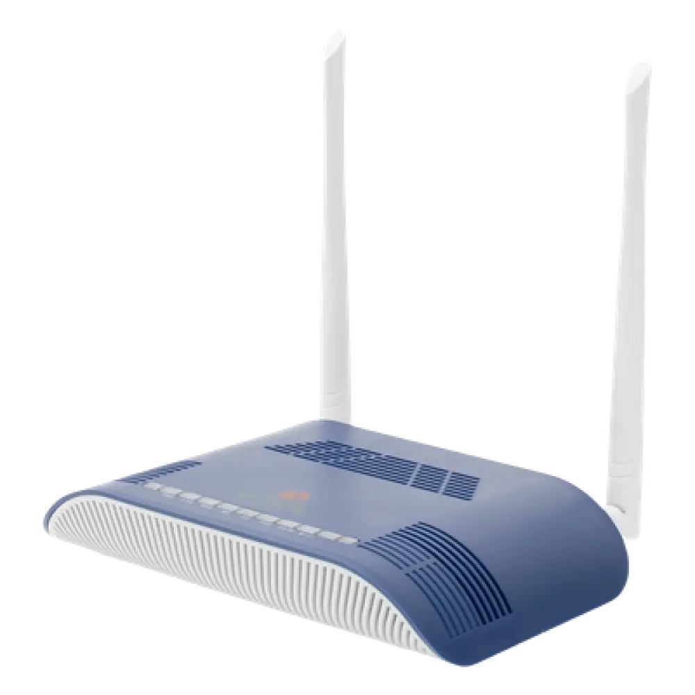 ONU Dual GPON/EPON / Wi-Fi 2.4 GHz 300 Mbps / 1 Puerto LAN Gigabit / 1 Puerto LAN Fast Ethernet / 1 Puerto FXS / 1 Puerto CATV / 2 Antenas 5 dBi