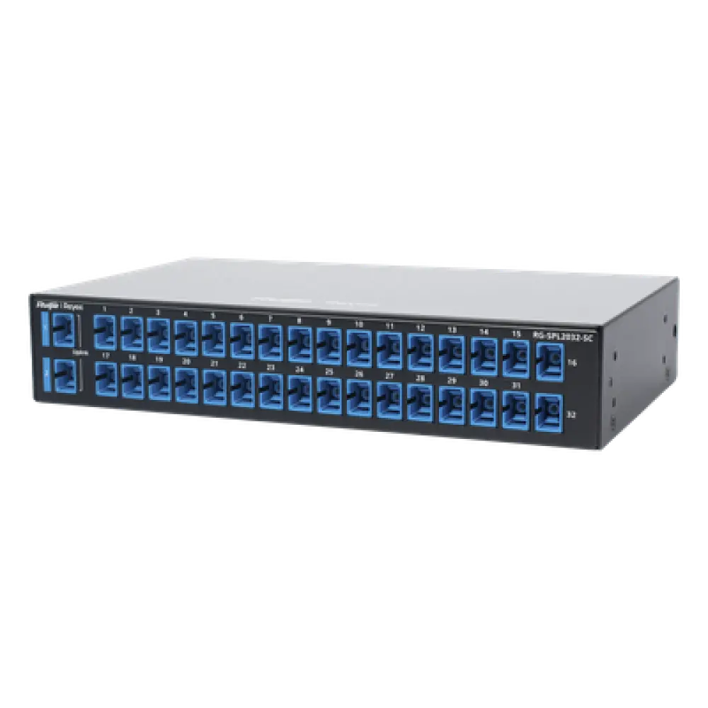 Splitter Óptico Pasivo / 2 Entradas 32 Salidas / SC/UPC / Longitud de Onda 1260-1650 nm / Potencia Máxima 500 mW / -40°C a +85°C (-40°F a +185°F)