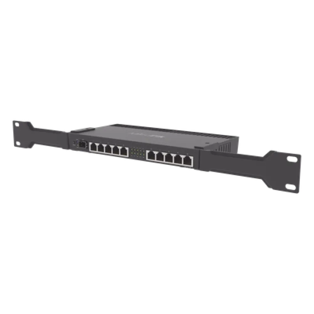 Router / CPU 4 Núcleos ARM / 10 Puertos Gigabit / 1 Puerto SFP+ 10G / 1 GB RAM / Montaje Rack 1U