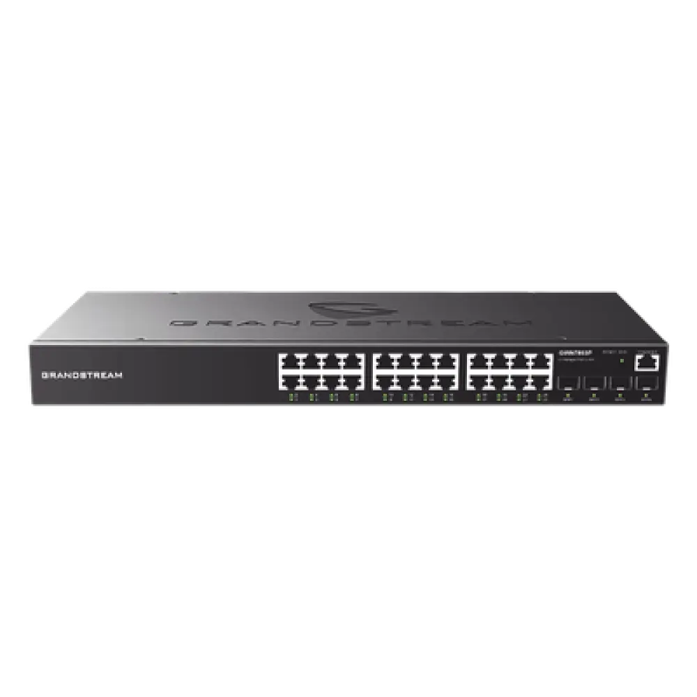 Switch PoE+ Administrable / 24 Puertos Gigabit / 4 SFP Uplink / 360W PoE Total / 56 Gbps Switching / Cloud Gratuito / Rack 19"