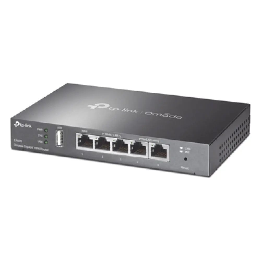 Router Gigabit Multi-WAN / 5 Puertos Gigabit / 150,000 Sesiones Concurrentes / 16 Túneles VPN IPsec / USB 2.0 / Controlador SDN Omada