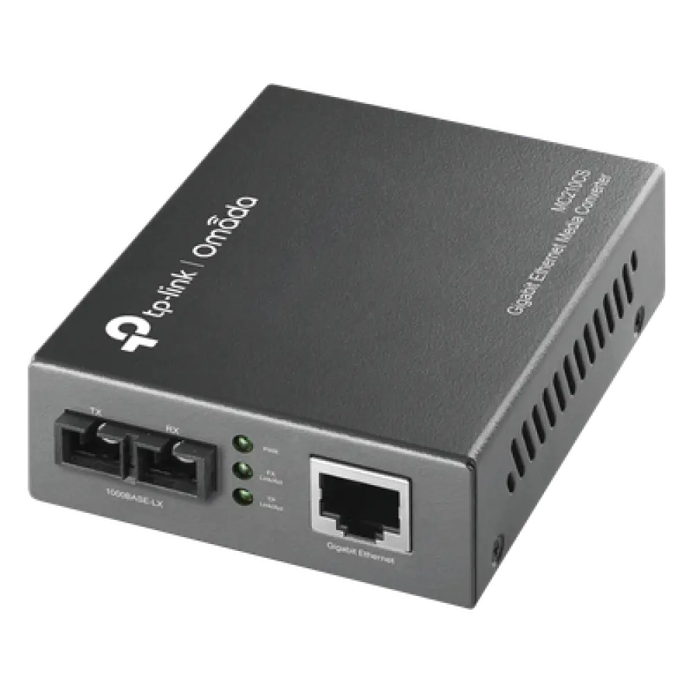 Convertidor de Medios Fibra Óptica / Monomodo 20 km (12.4 mi) / Gigabit Ethernet RJ45 / Puerto SC / Plug and Play