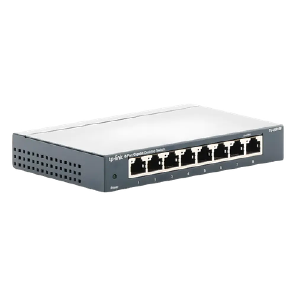 Switch Gigabit / 8 Puertos 10/100/1000 Mbps / 11.9 Mpps / No Administrable / Escritorio o Bastidor
