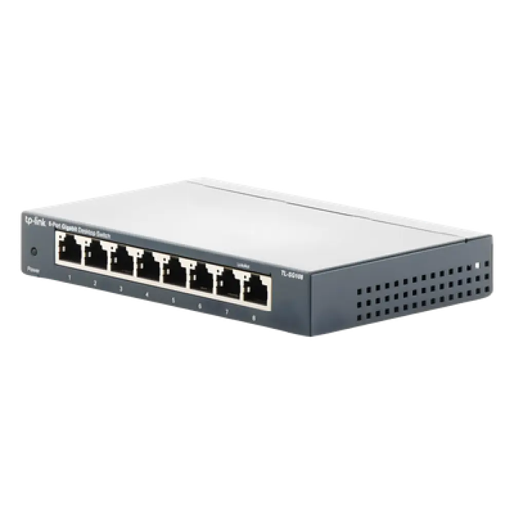 Switch Gigabit / 8 Puertos 10/100/1000 Mbps / 11.9 Mpps / No Administrable / Escritorio o Bastidor
