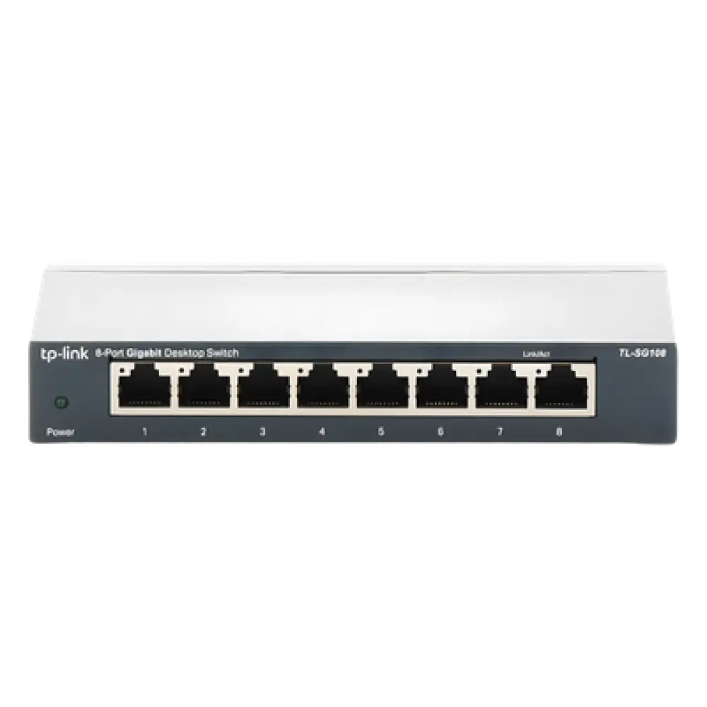 Switch Gigabit / 8 Puertos 10/100/1000 Mbps / 11.9 Mpps / No Administrable / Escritorio o Bastidor