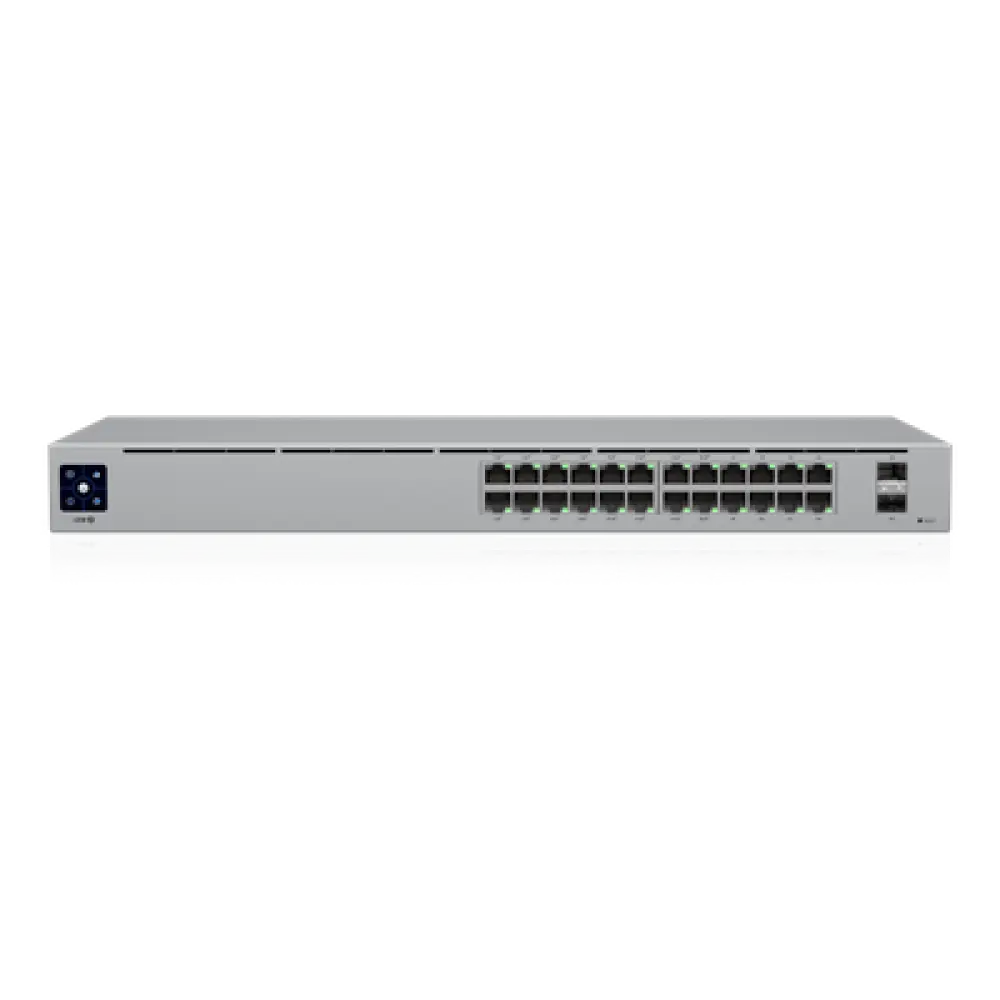 Switch Capa 2 / 24 Puertos Gigabit / 16 Puertos PoE+ / 95W Total / 2 Puertos SFP 1G / Sin Ventilador / 52 Gbps Switching Capacity