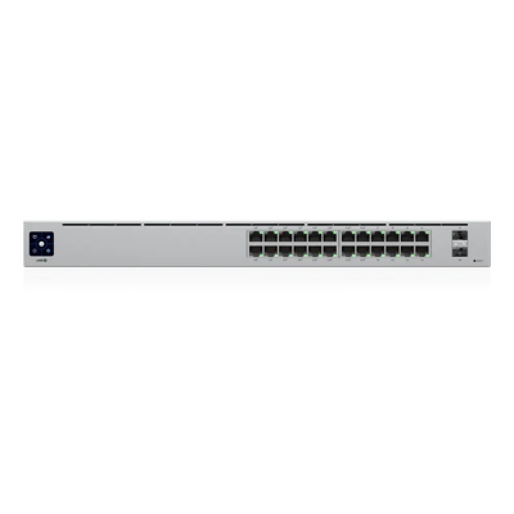 Switch Capa 2 / 24 Puertos Gigabit / 16 Puertos PoE+ / 95W Total / 2 Puertos SFP 1G / Sin Ventilador / 52 Gbps Switching Capacity