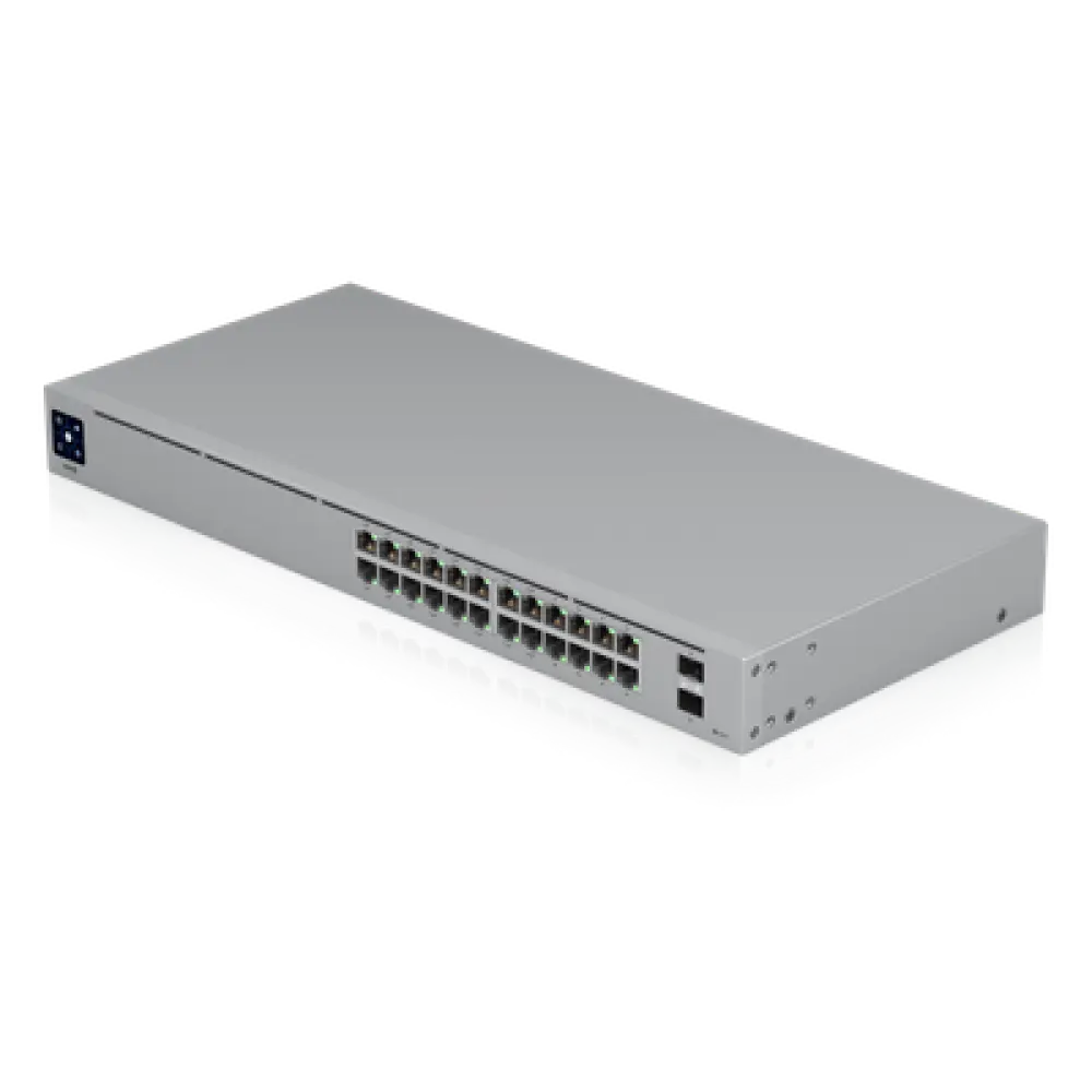 Switch Capa 2 / 24 Puertos Gigabit / 16 Puertos PoE+ / 95W Total / 2 Puertos SFP 1G / Sin Ventilador / 52 Gbps Switching Capacity