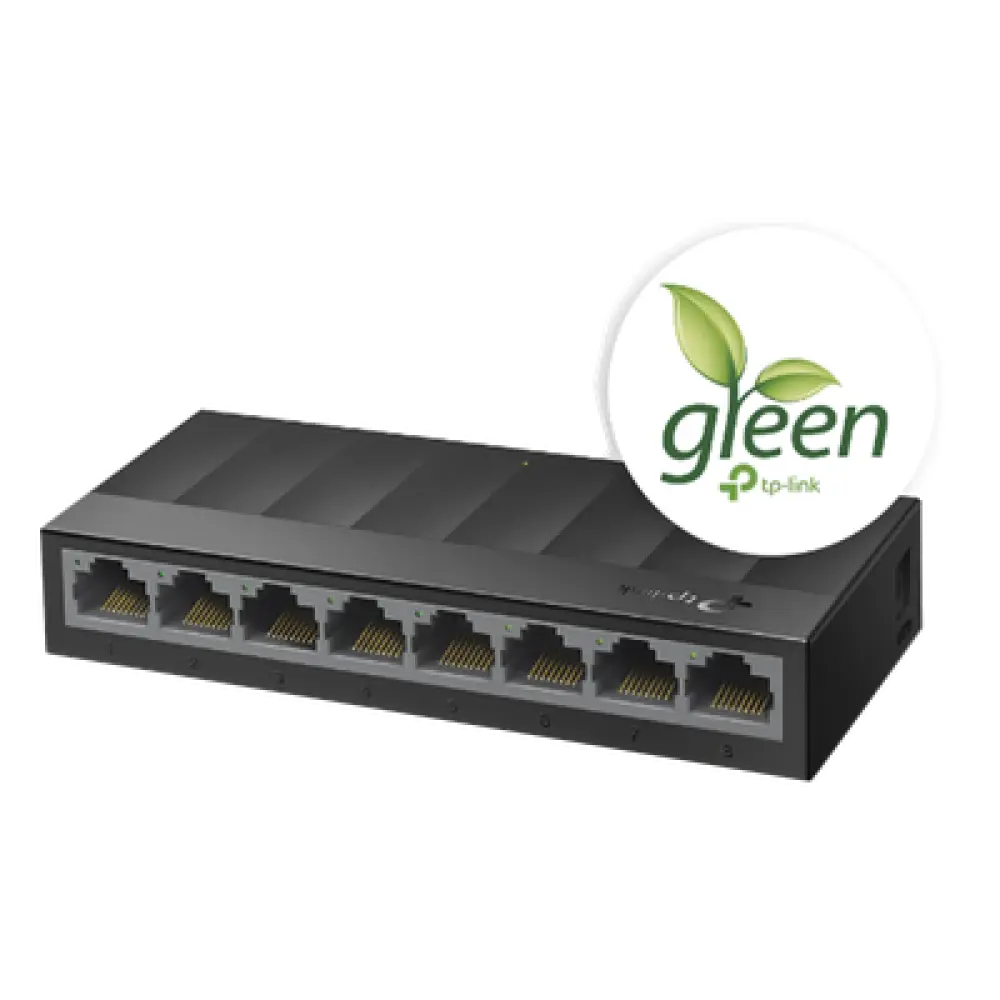 Switch de escritorio / 8 puertos Gigabit / 16 Gbps capacidad de conmutación / Fanless / 4.89W máximo