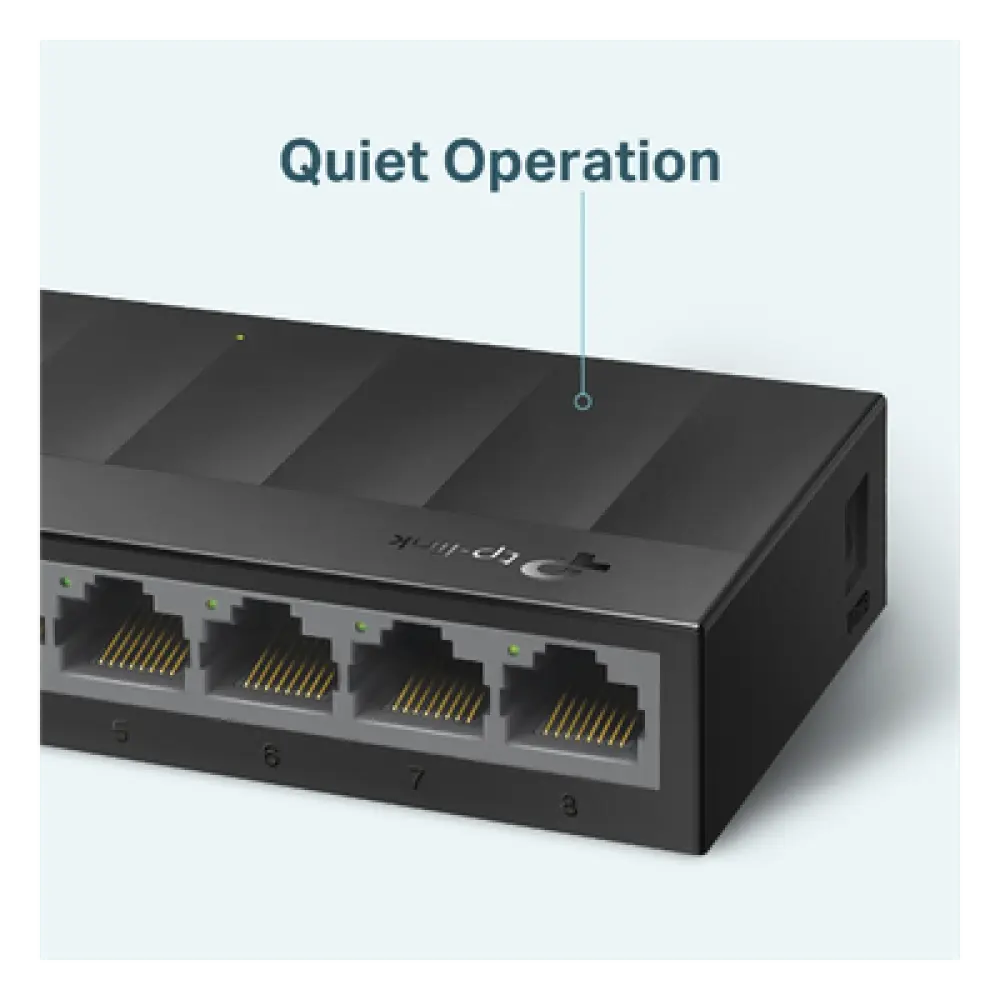 Switch de escritorio / 8 puertos Gigabit / 16 Gbps capacidad de conmutación / Fanless / 4.89W máximo
