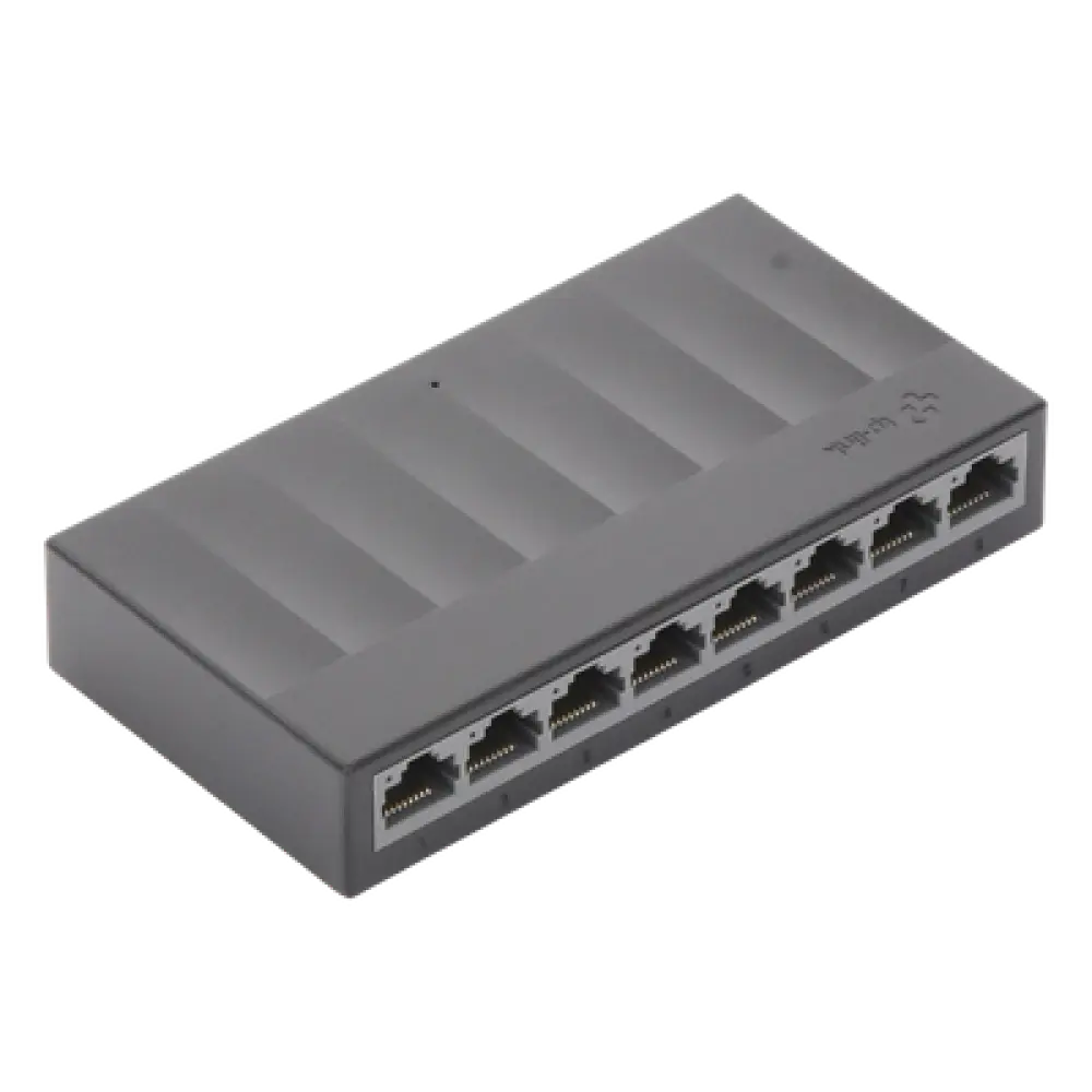 Switch de escritorio / 8 puertos Gigabit / 16 Gbps capacidad de conmutación / Fanless / 4.89W máximo