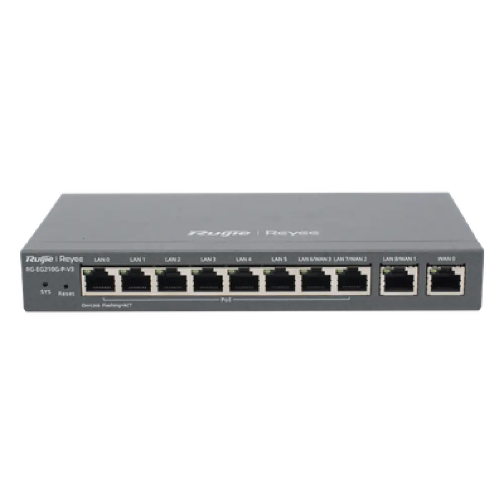 Router Balanceador SD-WAN / 10 Puertos Gigabit / PoE+ 110W / 4 ISP / 1 Gbps / 200 Clientes