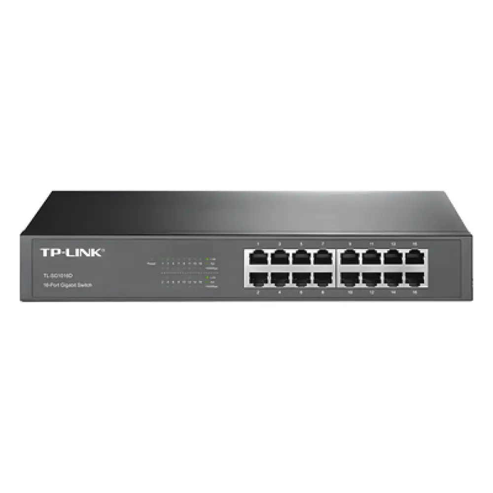 Switch Gigabit no administrable / 16 puertos 10/100/1000 Mbps / 35.7 Mpps / Escritorio o rack
