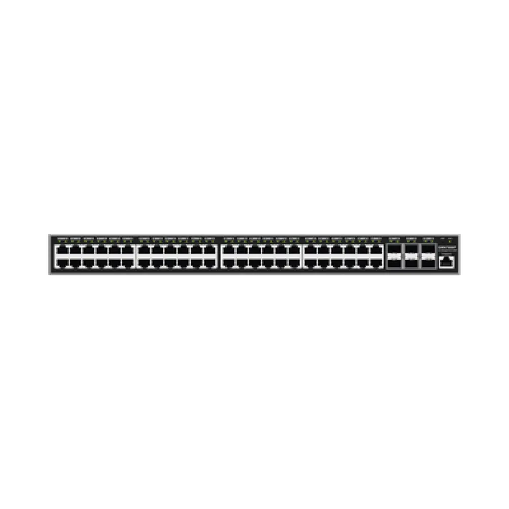 Switch PoE+ Administrable / 48 Puertos Gigabit / 6 SFP+ / 400W / 216 Gbps