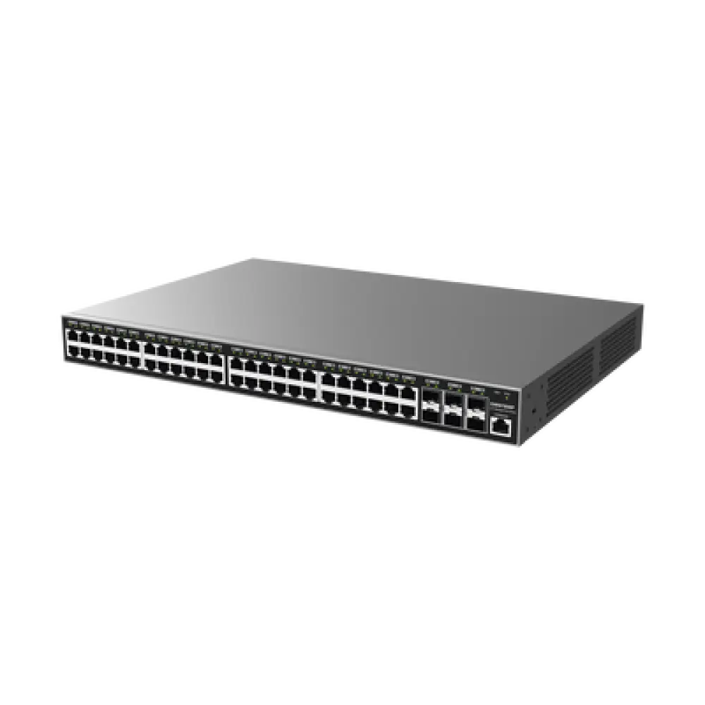 Switch PoE+ Administrable / 48 Puertos Gigabit / 6 SFP+ / 400W / 216 Gbps