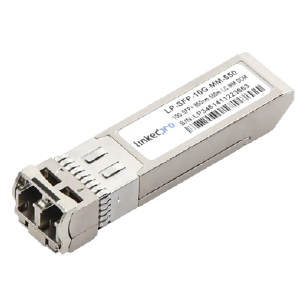 Transceptor Óptico SFP+ / Multimodo 850 nm / 10 Gbps / 10GBASE-SR / LC/UPC Dúplex / DDM / 550 m (1804.5 ft)