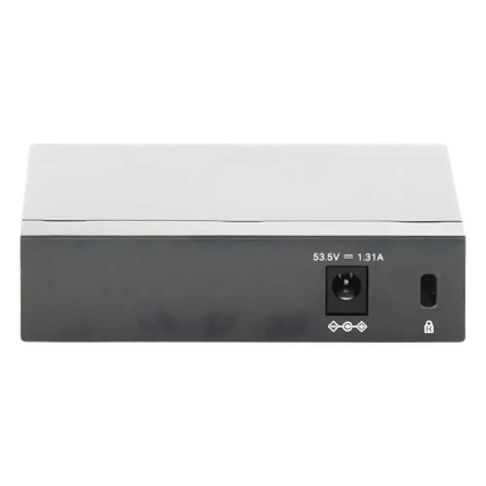 Switch de Escritorio / 5 Puertos Gigabit / 4 Puertos PoE 802.3af/at 65W / PoE Extendido 250m (820 pies) / Sin Ventilador