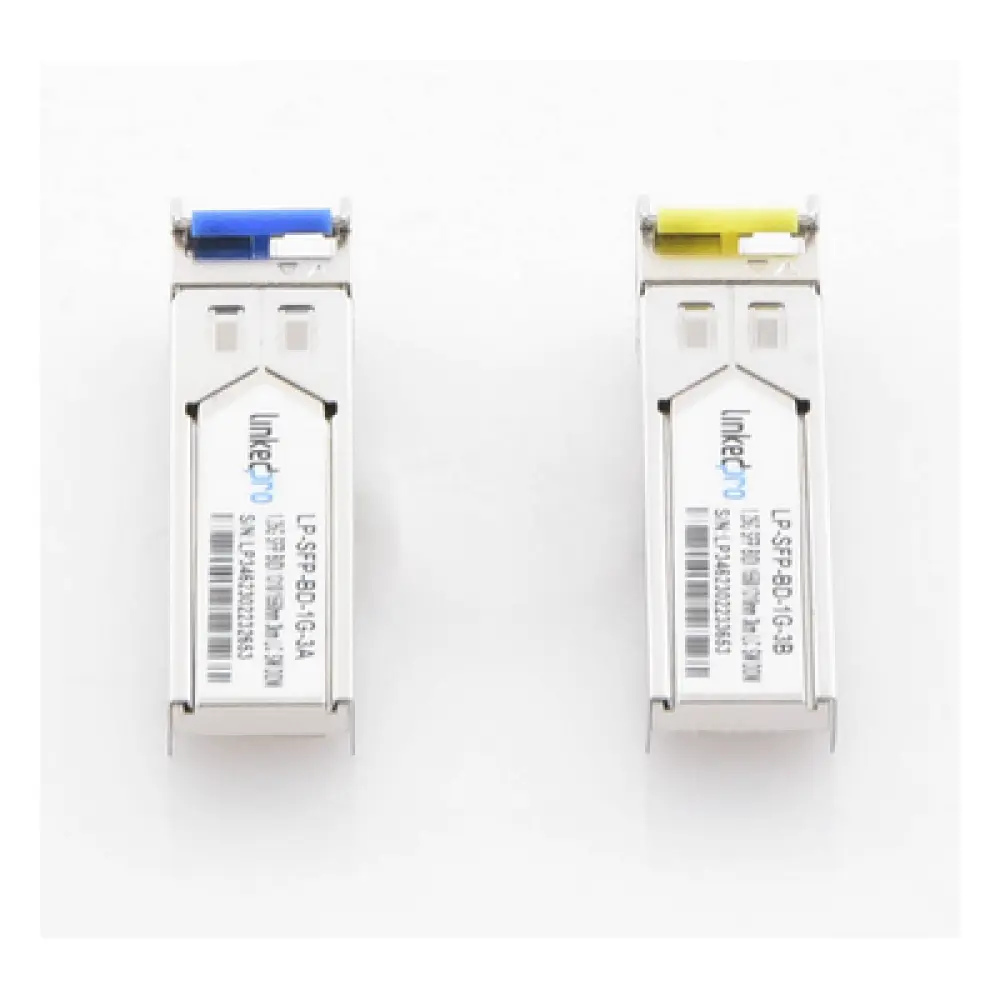 Transceptor Óptico SFP Bidireccional / 1.25 Gbps / Monomodo 3 km (9842.5 ft) / 1310 & 1550 nm / LC/UPC Simplex / DDM / Hot-Plug / 2 Piezas