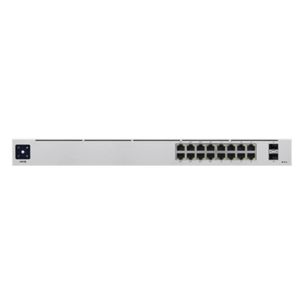 Switch PoE Administrable / 16 Puertos Gigabit / 8 Puertos PoE 802.3af/at / 2 SFP 1G / 42W / 1U Rack / 1.43 x 7.87 x 17.42 pulgadas