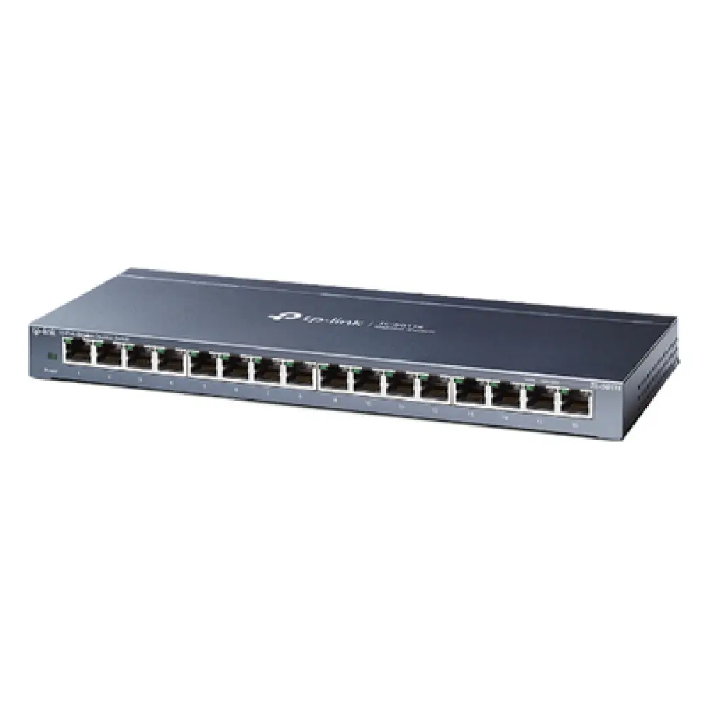 Switch / 16 Puertos Gigabit / 10/100/1000 Mbps / Fanless / Escritorio o Pared
