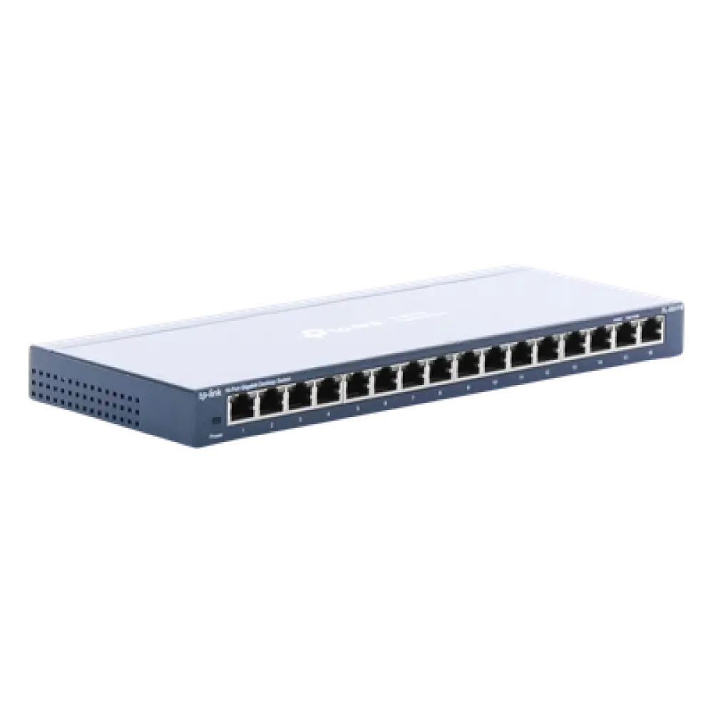 Switch / 16 Puertos Gigabit / 10/100/1000 Mbps / Fanless / Escritorio o Pared