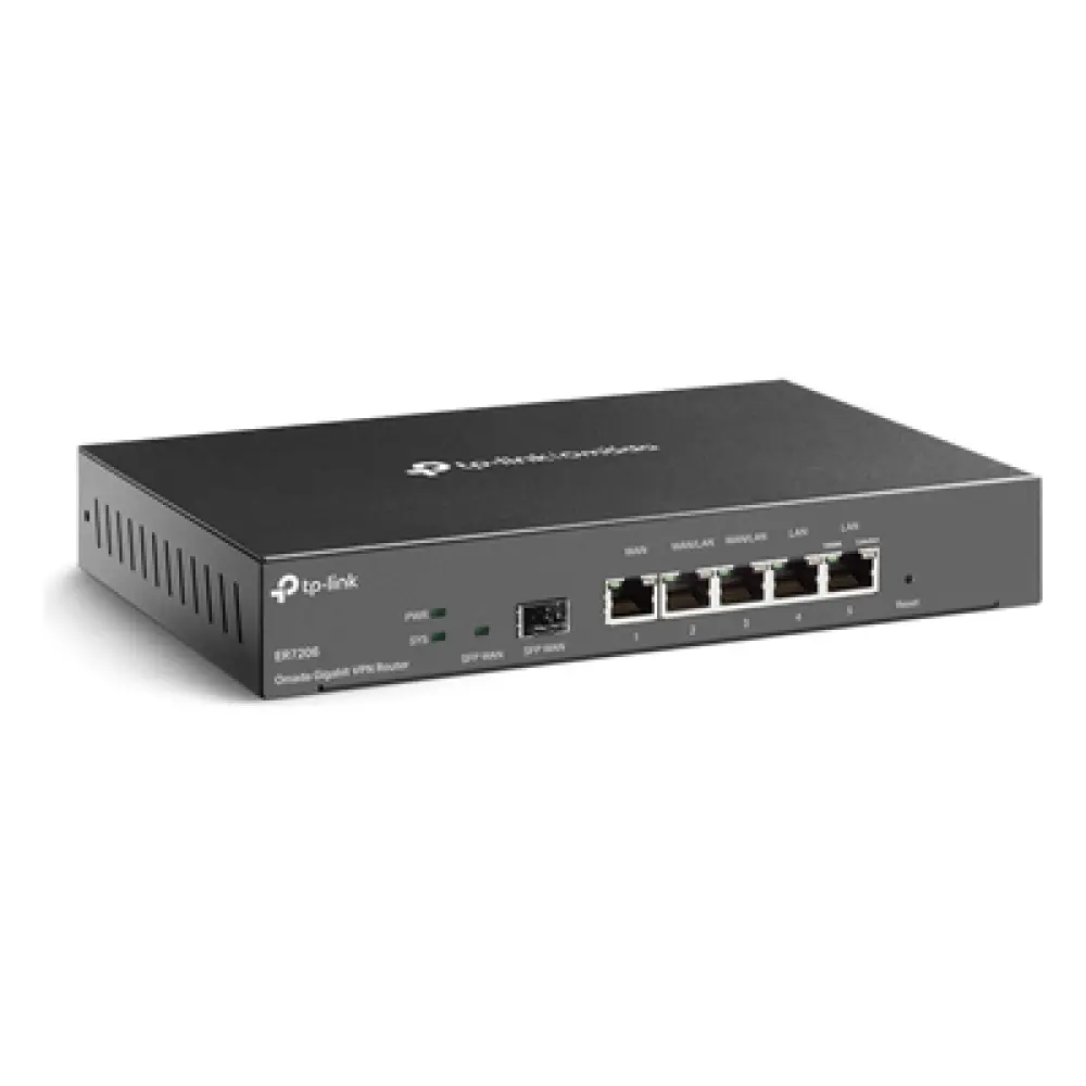 Router Empresarial Multi-WAN / 5 Puertos Gigabit / 1 Puerto SFP / 150,000 Sesiones Concurrentes / 55 Túneles OpenVPN / 100 Túneles IPsec / Gestión Cloud Omada