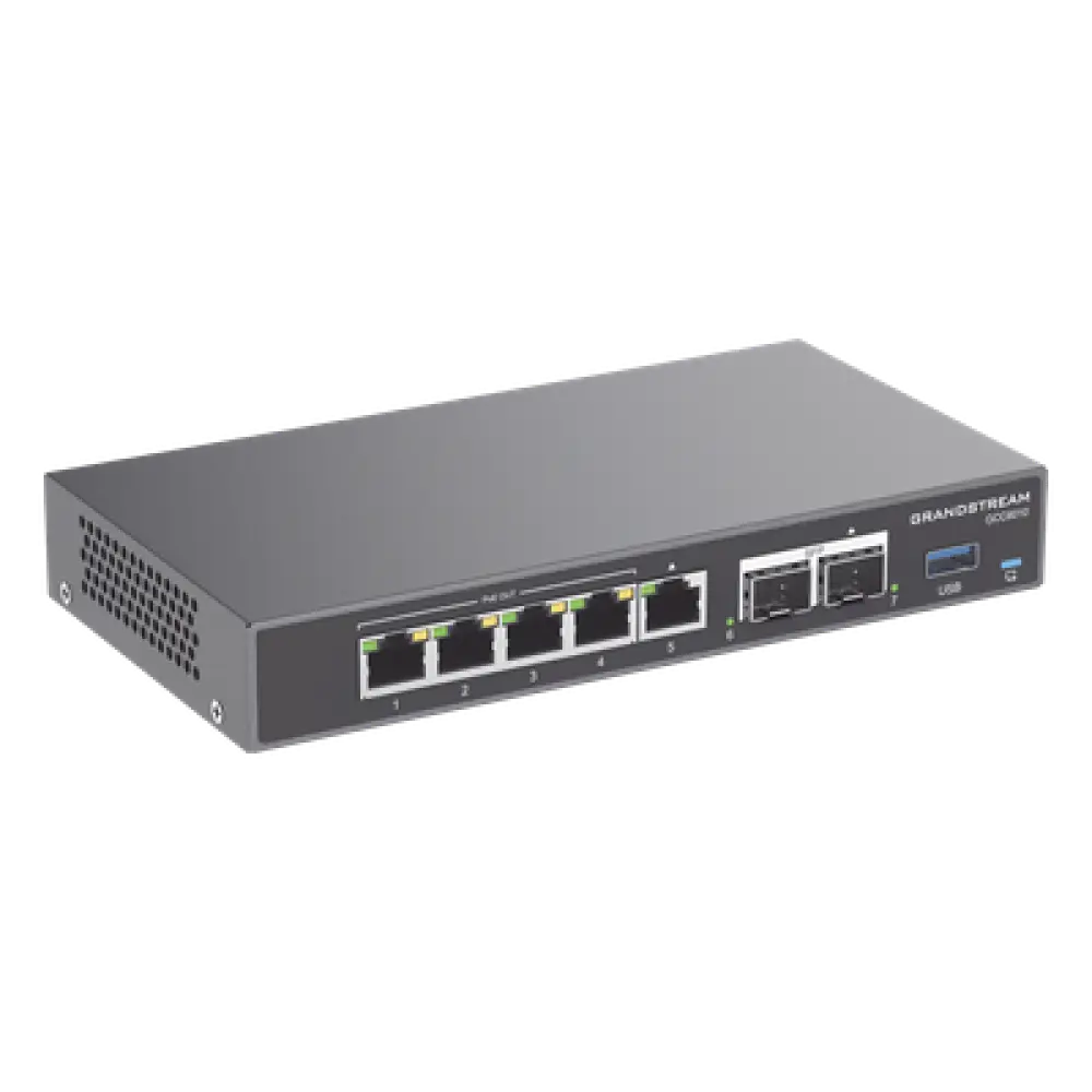 Router Firewall / IP PBX 24 Usuarios / Switch PoE 4 Puertos / SFP 2.5G / VPN 2.5 Gbps / 3x WAN Configurables