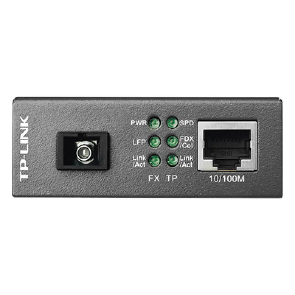 Convertidor de Medios WDM / Fibra Monomodo SC / 20 km (12.4 mi) / 10/100 Mbps / Longitud de Onda 1310/1550 nm / Plug and Play