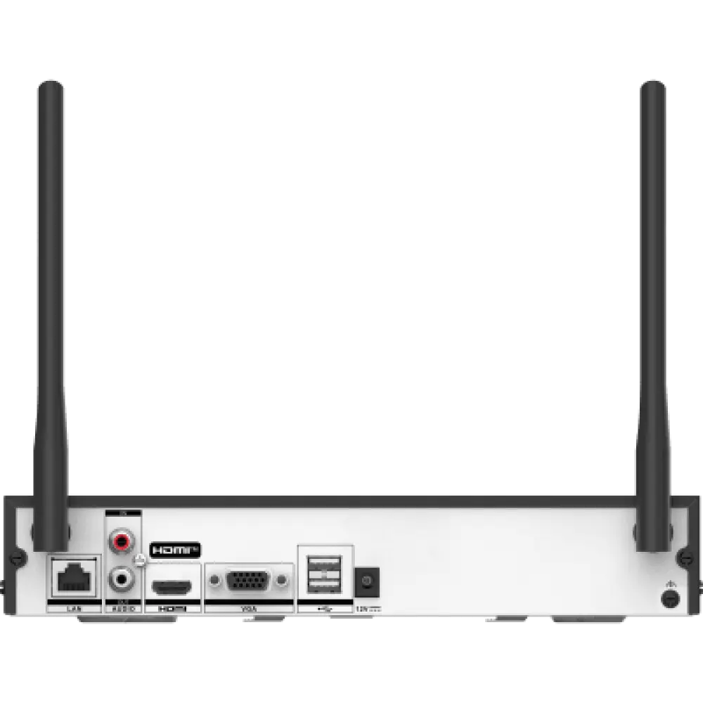 NVR IP / 4 Canales / 8 Megapixel (4K) / 1 Bahía HDD hasta 8 TB / Wi-Fi 2.4 GHz / Salida HDMI 4K y VGA Simultánea / AcuSense