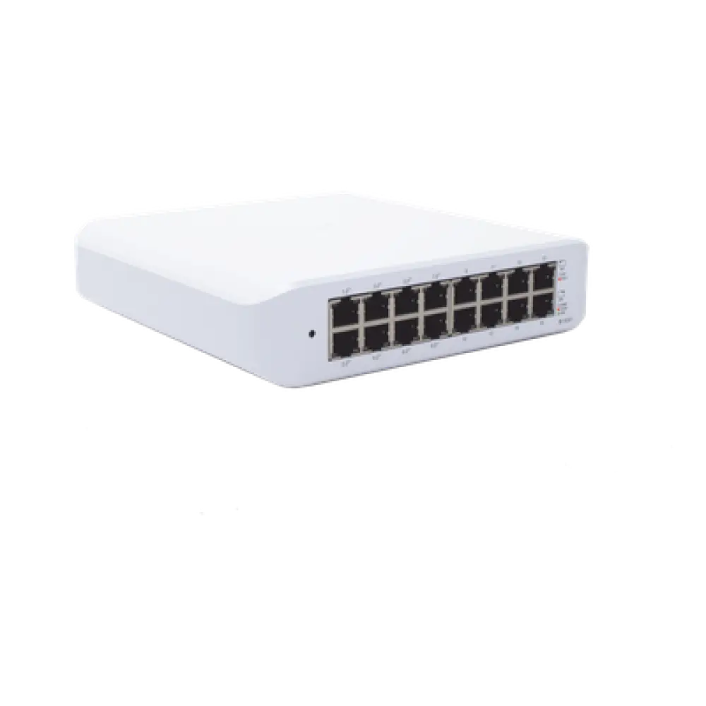 Switch administrable PoE / 16 puertos Gigabit / 8 puertos 802.3af/at / 45 W / 16 Gbps throughput / 7.5 x 7.3 x 1.7 pulgadas