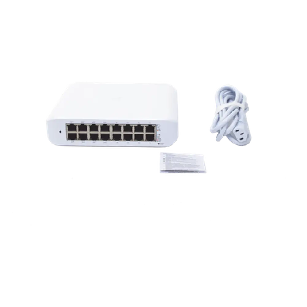 Switch administrable PoE / 16 puertos Gigabit / 8 puertos 802.3af/at / 45 W / 16 Gbps throughput / 7.5 x 7.3 x 1.7 pulgadas