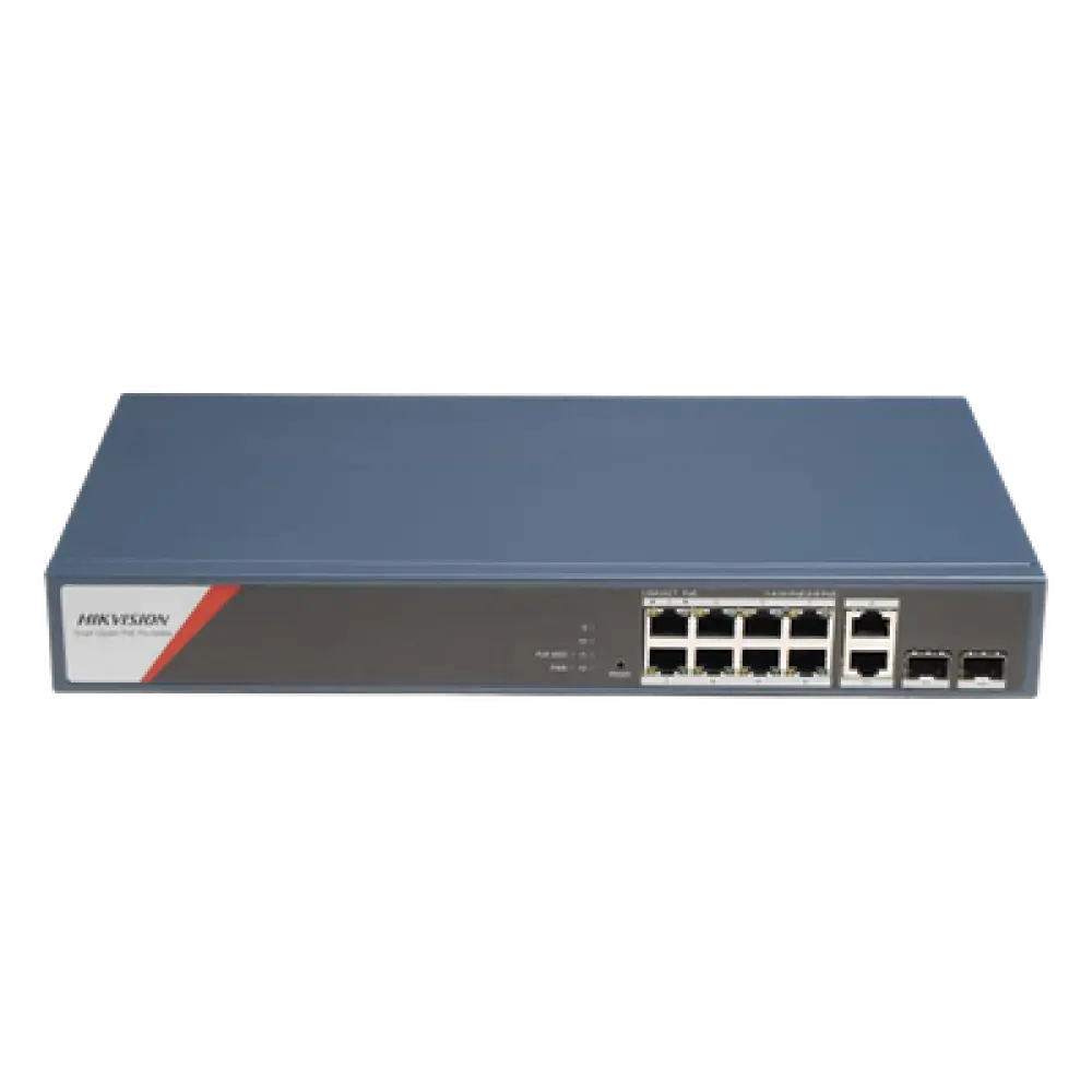 Switch PoE+ Administrable / 8 Puertos Gigabit PoE++ 90 W / 2 Puertos Uplink 1000 Mbps / 2 Puertos SFP / Alcance Extendido 300 m (984.3 ft) / 130 W