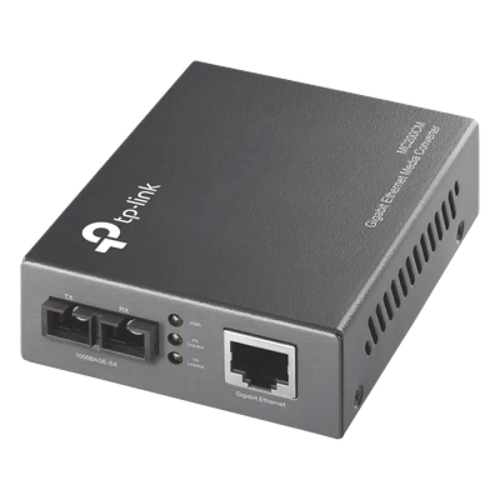 Convertidor de Medios / 1 Gbps / Fibra Multimodo SC / RJ45 10/100/1000 Mbps / Alcance 550 m (1804.5 ft) / Plug and Play